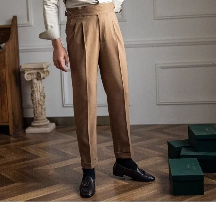 ストレートパンツ ハイウエストストレートスラックス