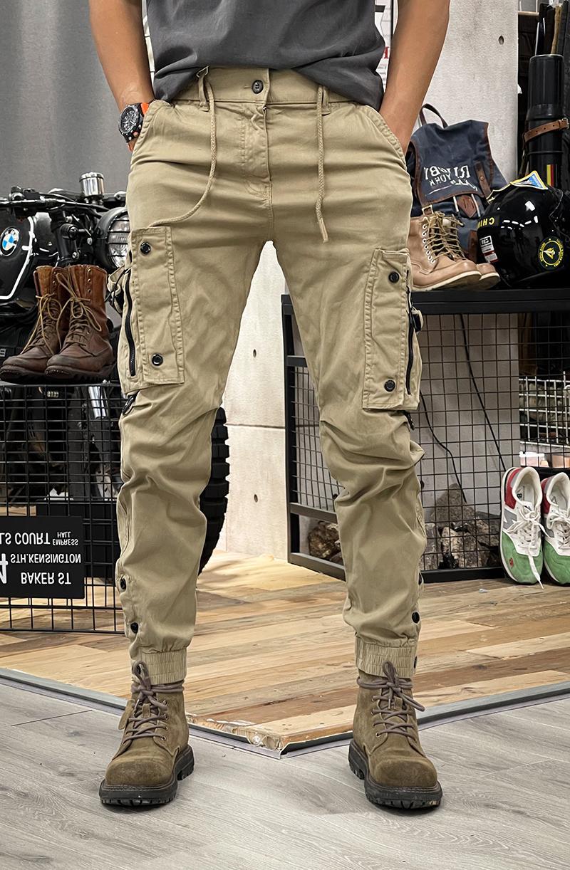 ストレートパンツ 機能性ポケット付き アウトドアストレートパンツ