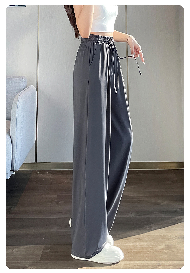 ストレートパンツ しなやかドレープストレートパンツ