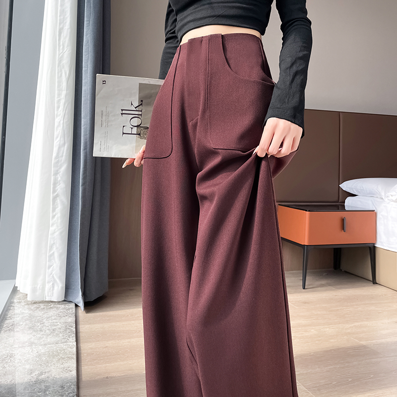 ゆったりワイドリネンストレートパンツ
