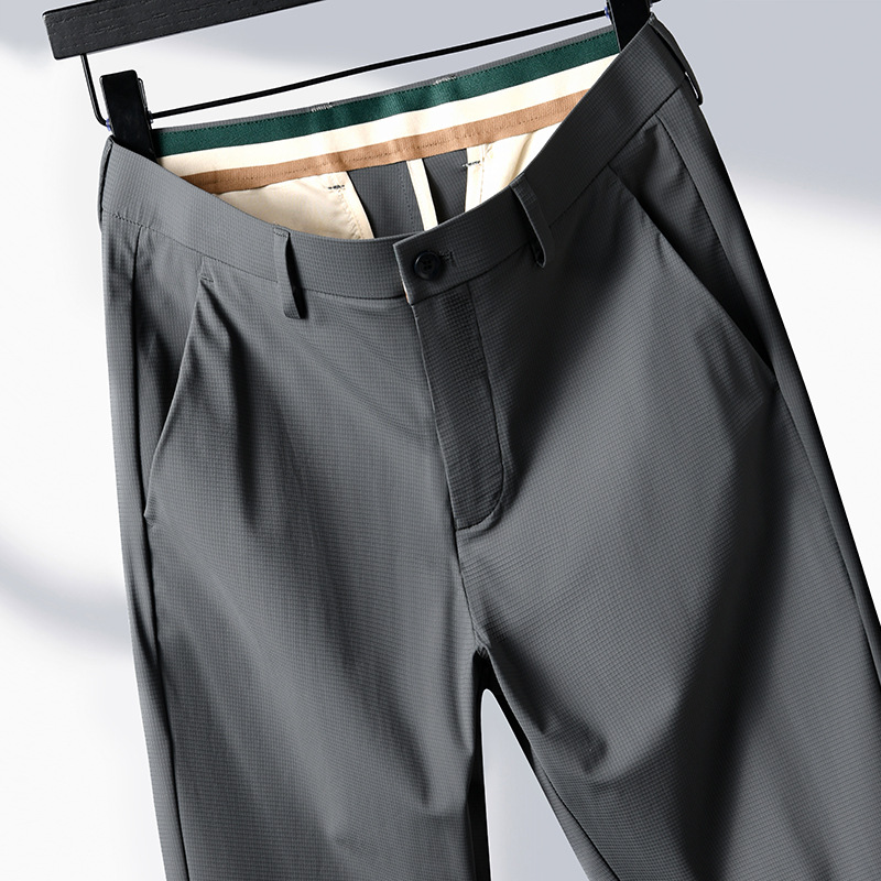 涼感ストレートパンツ 快適ビジネススラックス