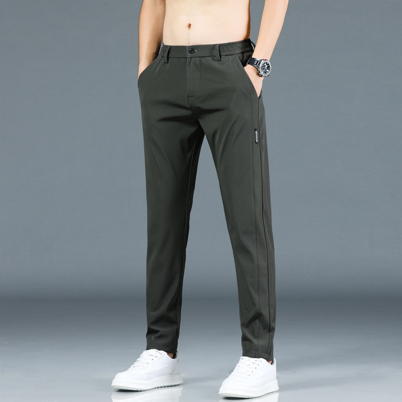 ストレートパンツ ウエスト楽々ストレートスラックス