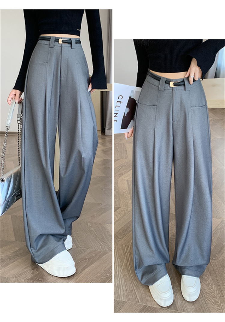 ハイウエストストレートパンツ ロング丈 春夏定番