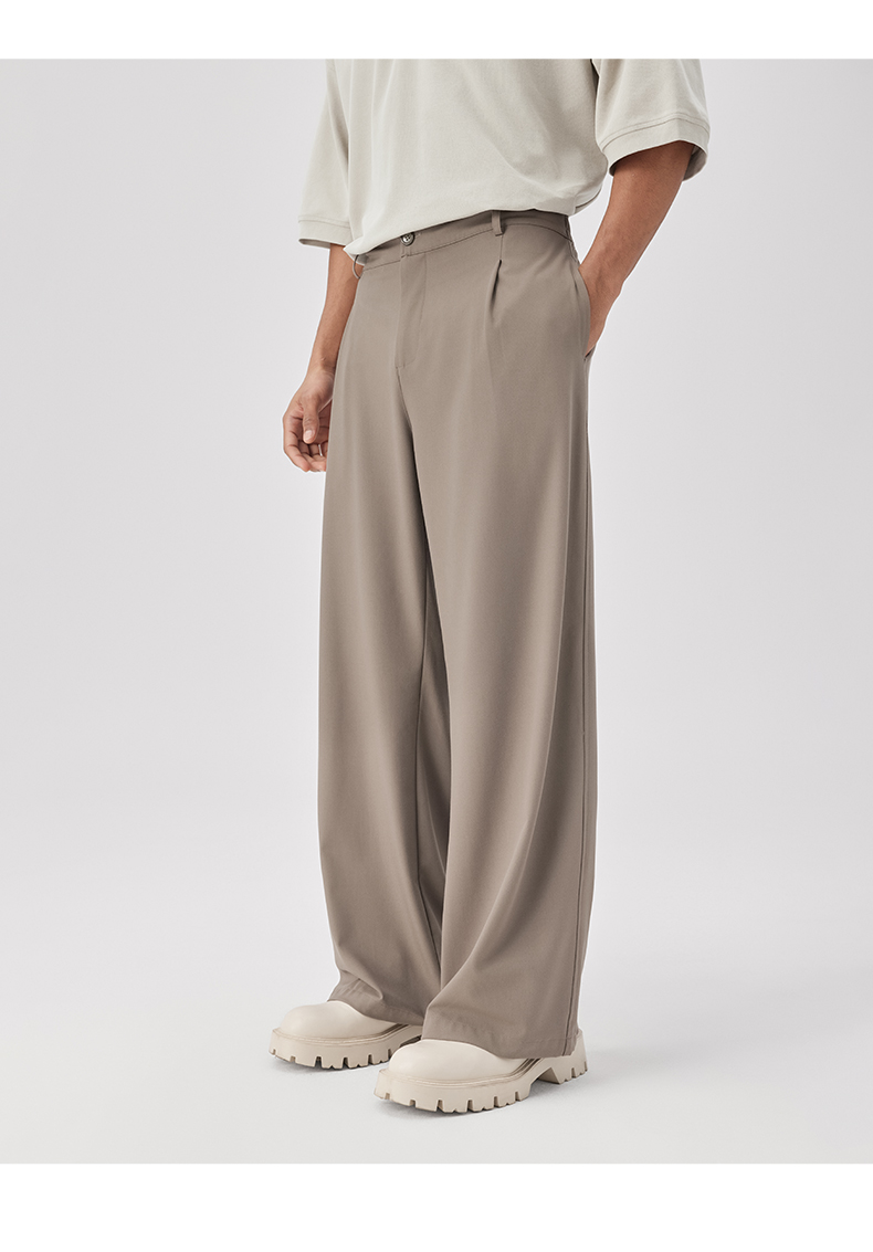 ストレートパンツ ゆったりシルエットワイドスラックス