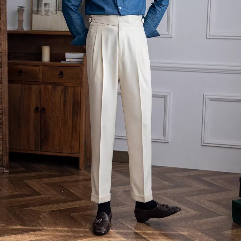 ストレートパンツ ハイウエストストレートスラックス