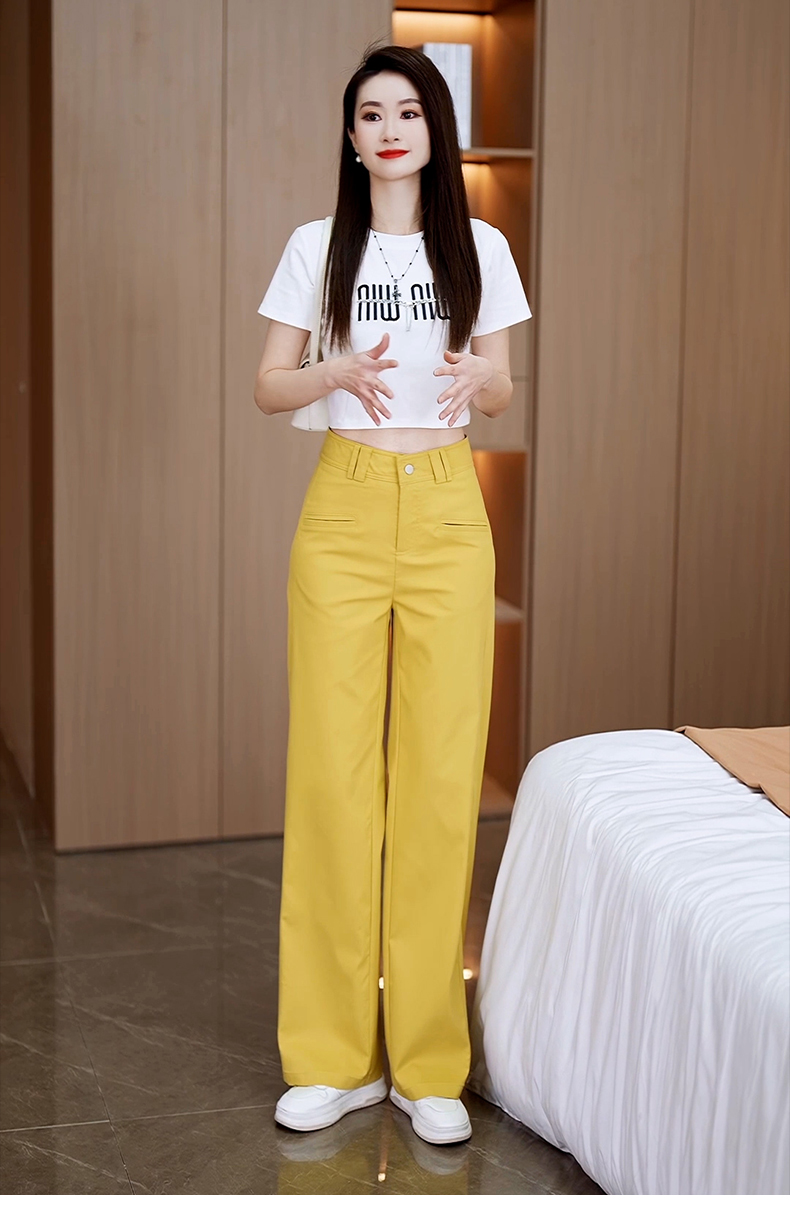 ストレートパンツ すっきりシルエットストレートスラックス