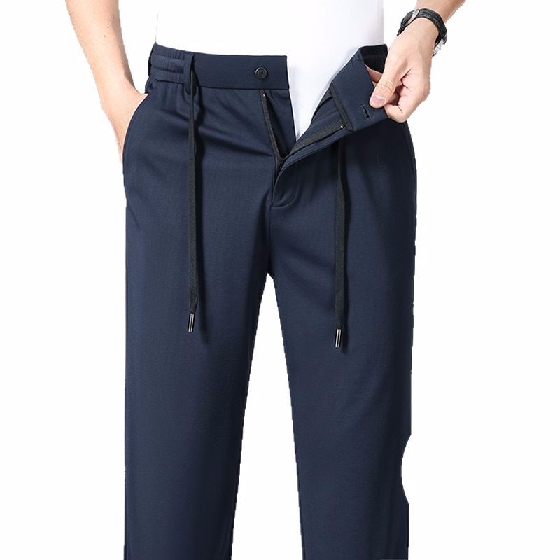 ストレートパンツ 紐付きストレートスラックス