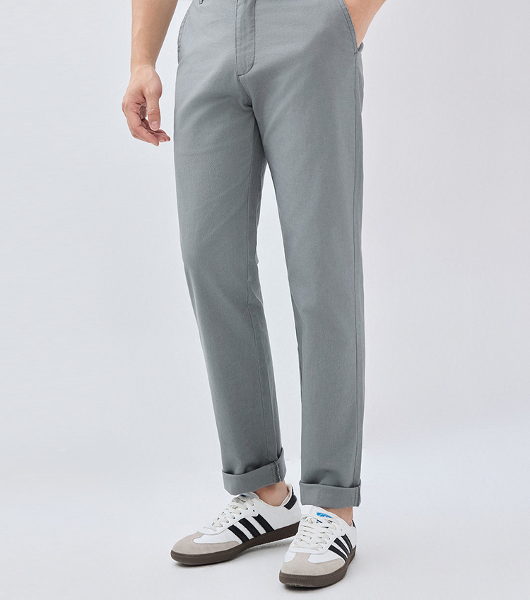 ストレートパンツ 上質素材シルエットスラックス