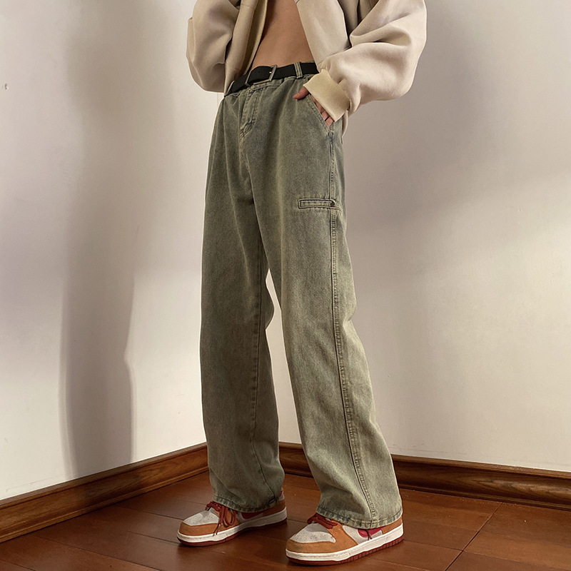 ストレートパンツ ゆったりシルエット 定番ストレートデニム