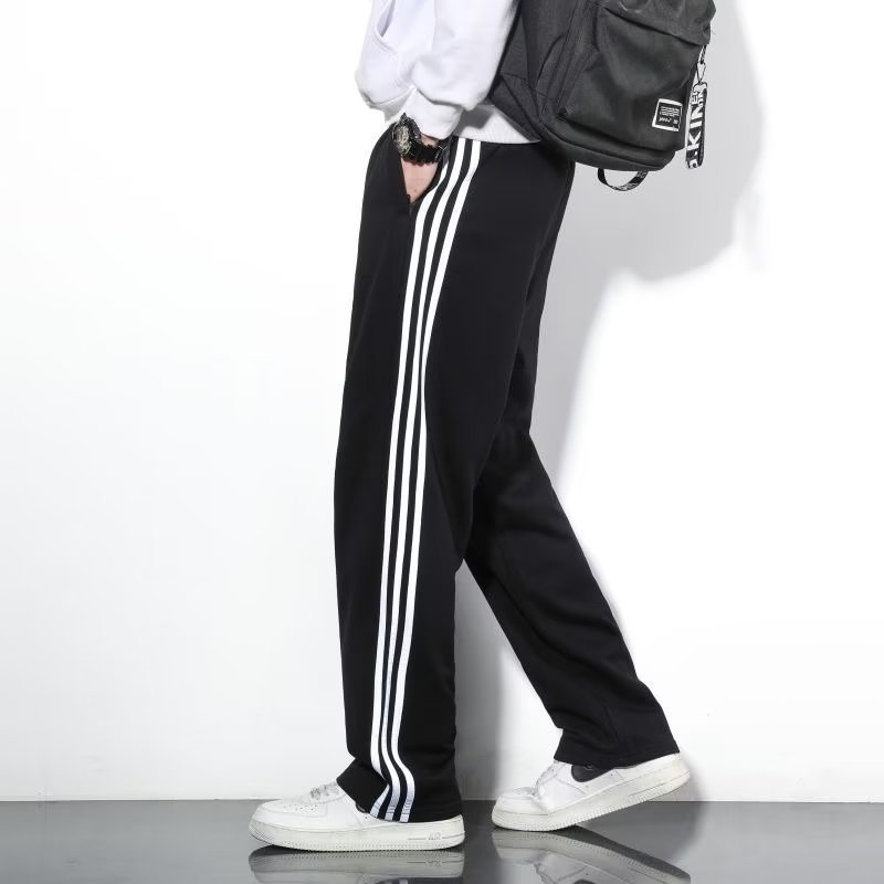 ストレートパンツ 三本ライン入りストレートパンツ