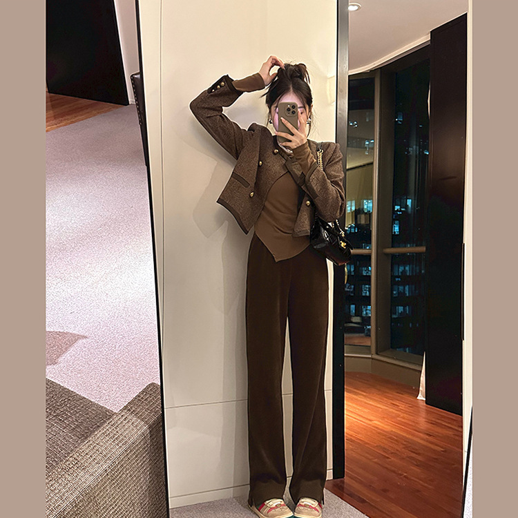 レディース裏起毛コーデュロイストレートパンツ