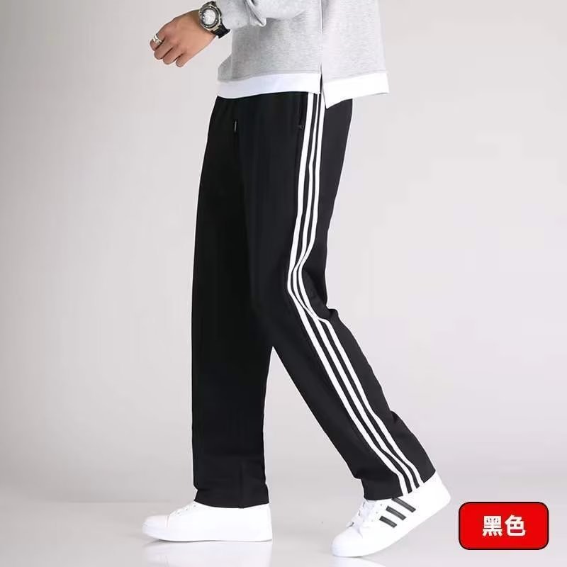 ストレートパンツ 三本ライン入りストレートパンツ