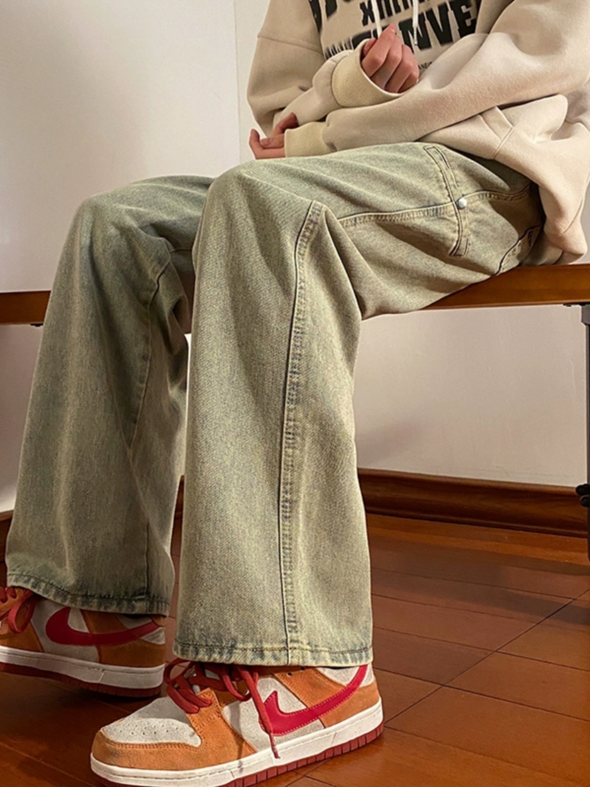 ストレートパンツ ゆったりシルエット 定番ストレートデニム