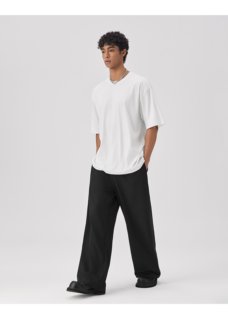 ストレートパンツ ゆったりシルエットワイドスラックス