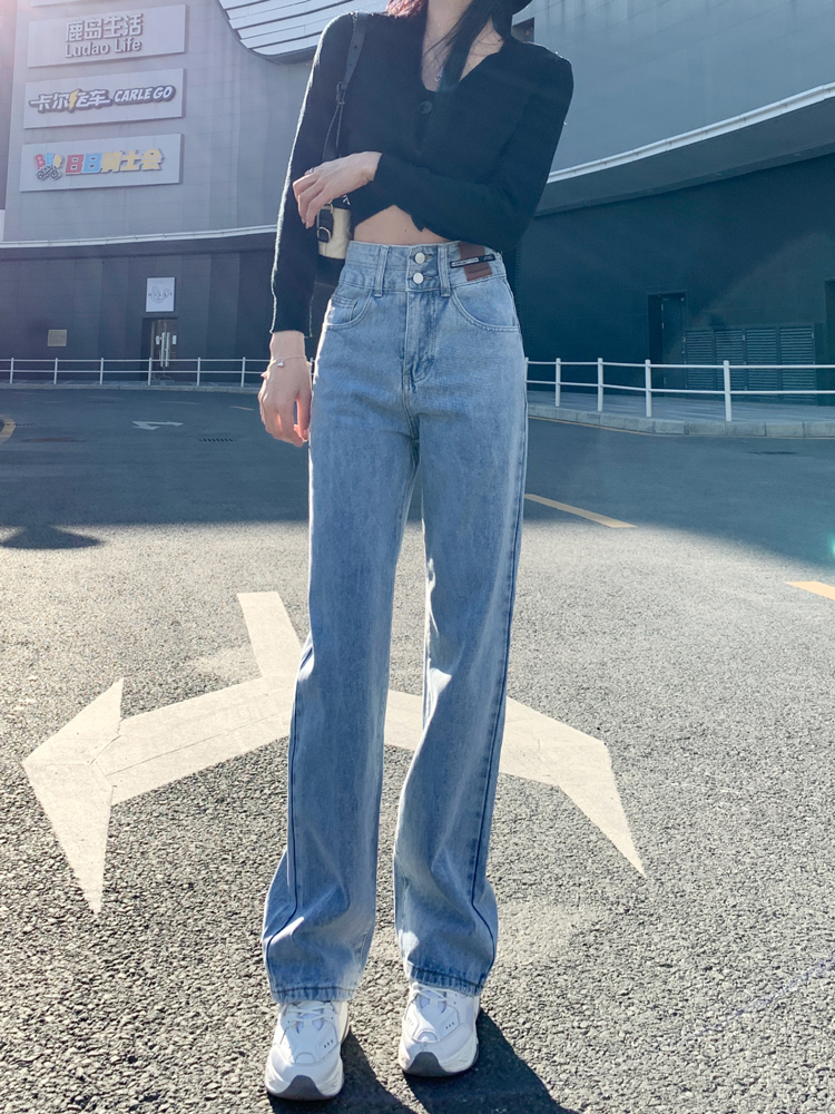 ストレートパンツ すっきりシルエット ストレートデニム