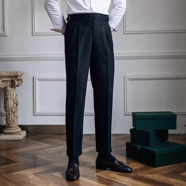 ストレートパンツ ハイウエストストレートスラックス