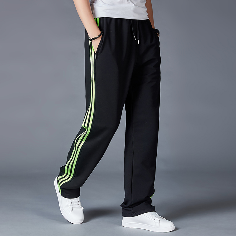 ストレートパンツ 三本線ストレートスウェットパンツ