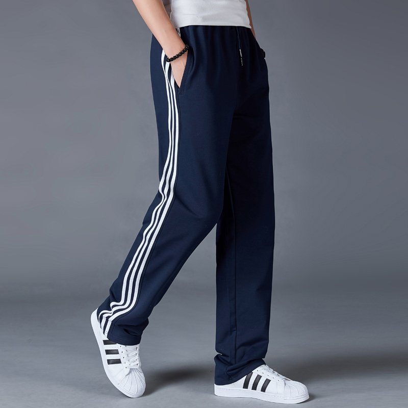 ストレートパンツ 三本線ストレートスウェットパンツ