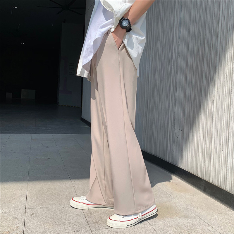 ストレートパンツ ドレープ感ストレートスラックス