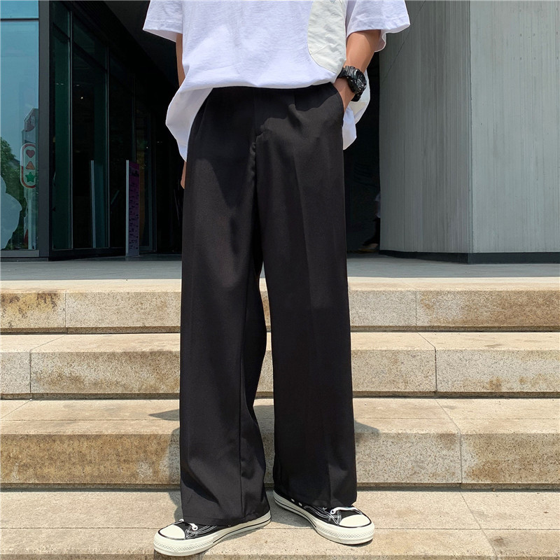 ストレートパンツ ドレープ感ストレートスラックス