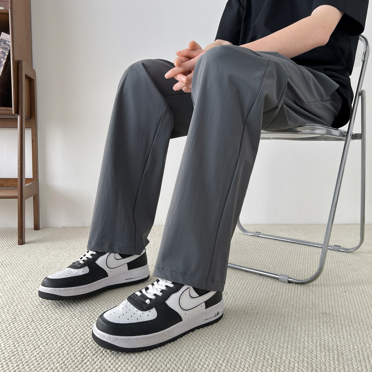 ストレートパンツ リラックスストレートスラックス