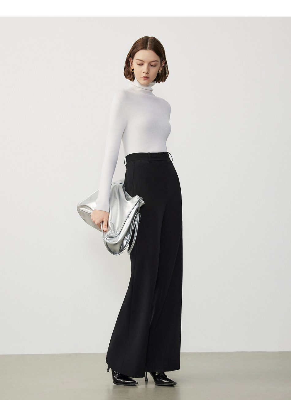 ストレートパンツ 上品シルエット フォーマルストレートスラックス