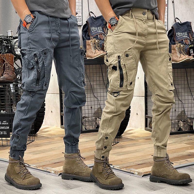 ストレートパンツ 機能性ポケット付き アウトドアストレートパンツ