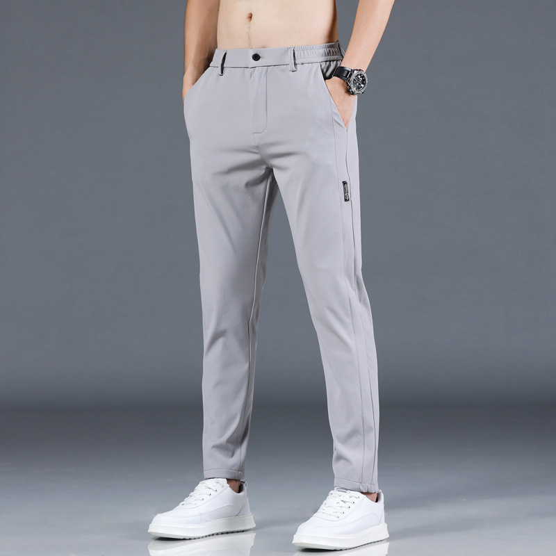 ストレートパンツ ウエスト楽々ストレートスラックス