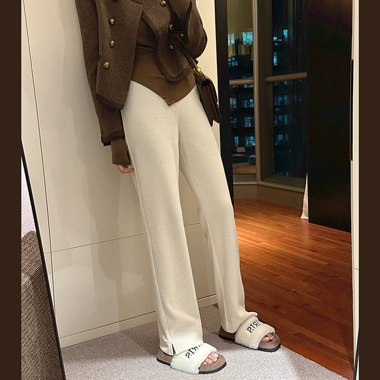 レディース裏起毛コーデュロイストレートパンツ