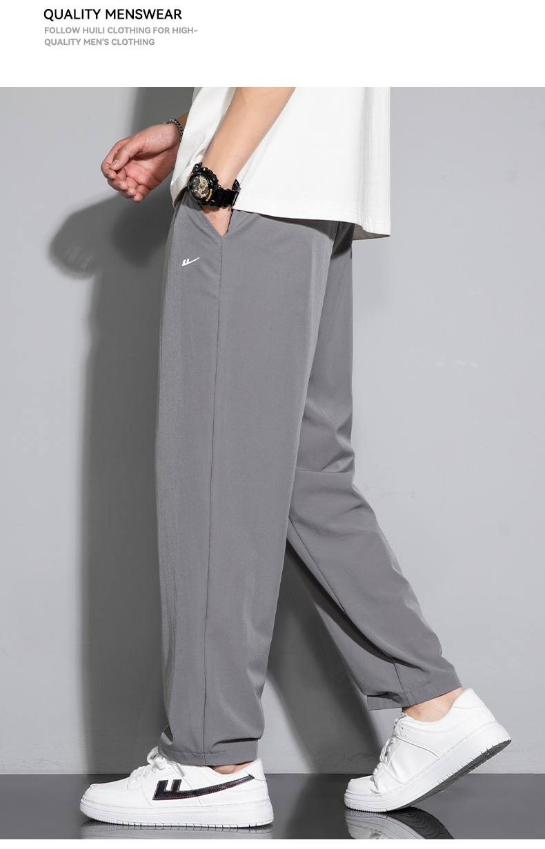ストレートパンツ シンプル快適ストレートスウェット
