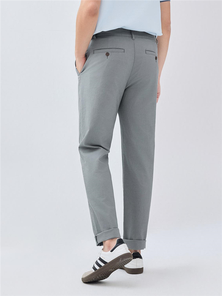 ストレートパンツ 上質素材シルエットスラックス