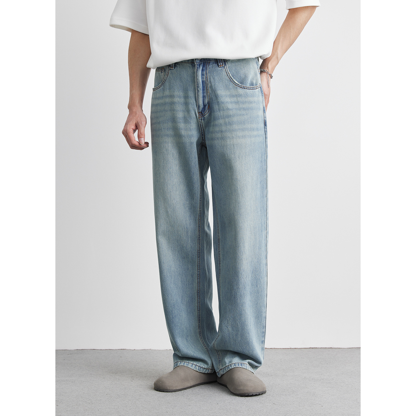 ストレートパンツ ゆったりシルエット ストレートデニム