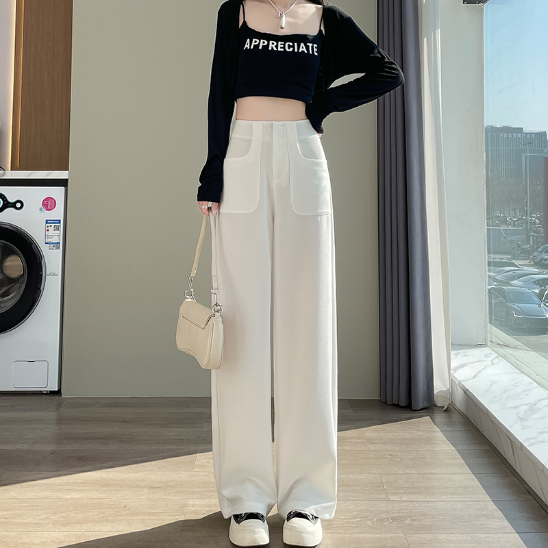 ゆったりワイドリネンストレートパンツ