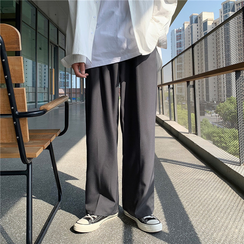 ストレートパンツ ドレープ感ストレートスラックス