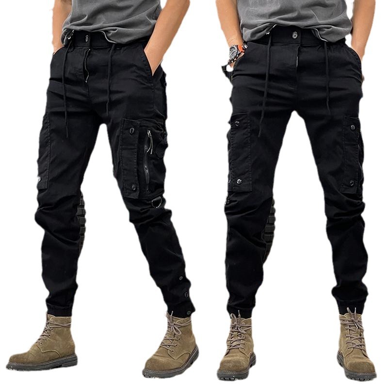 ストレートパンツ 機能性ポケット付き アウトドアストレートパンツ
