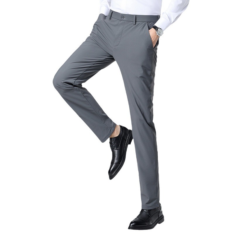 涼感ストレートパンツ 快適ビジネススラックス