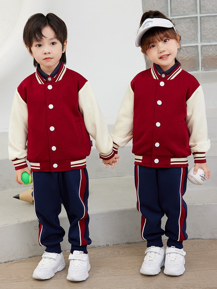 スタジャン 赤キッズ用スポーティライン入り