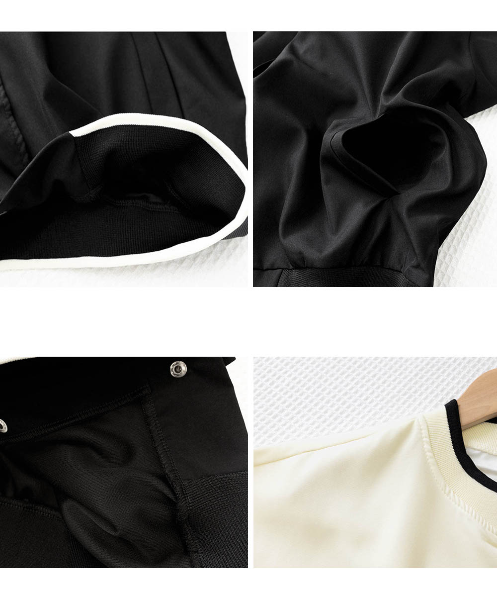 韓国風ショート丈スタジャン女性用軽量ブルゾン