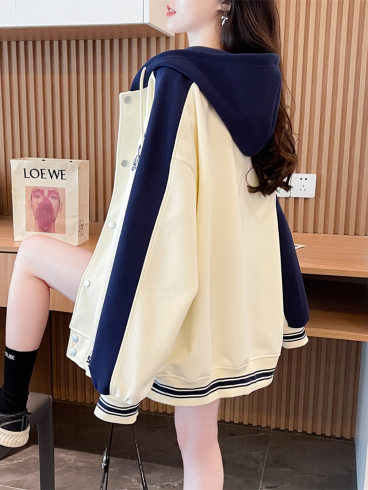 スタジャン 優雅バイカラースタジャン