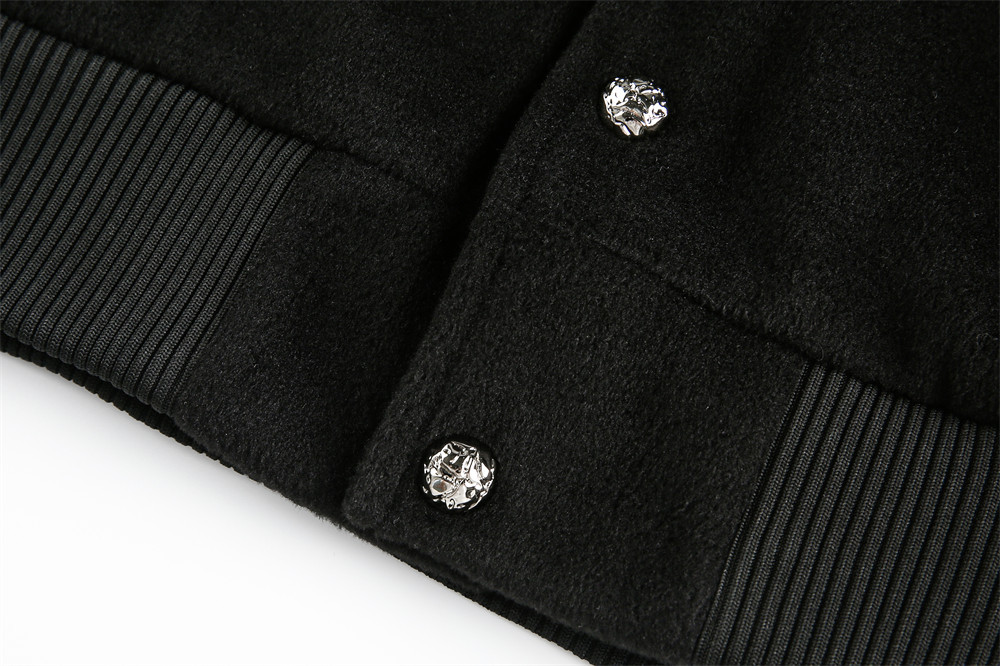 合成皮革袖スタジャン男女兼用ストリート系ジャケット