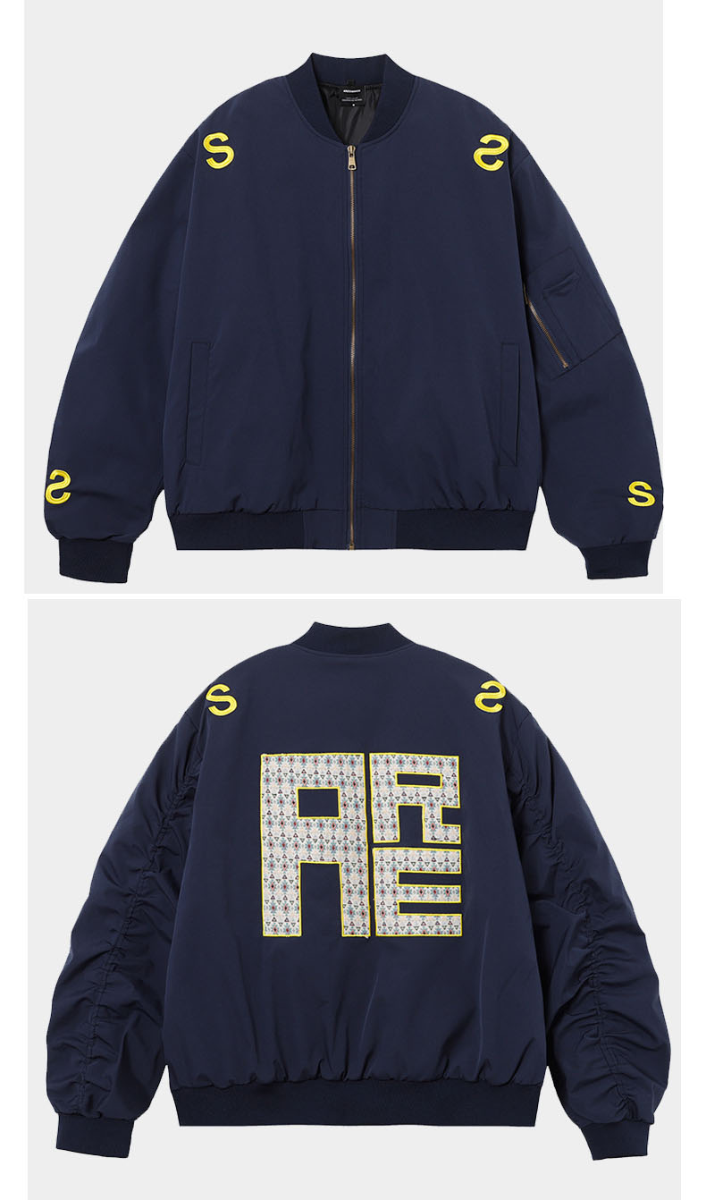 男女兼用文字刺繍中綿スタジャン