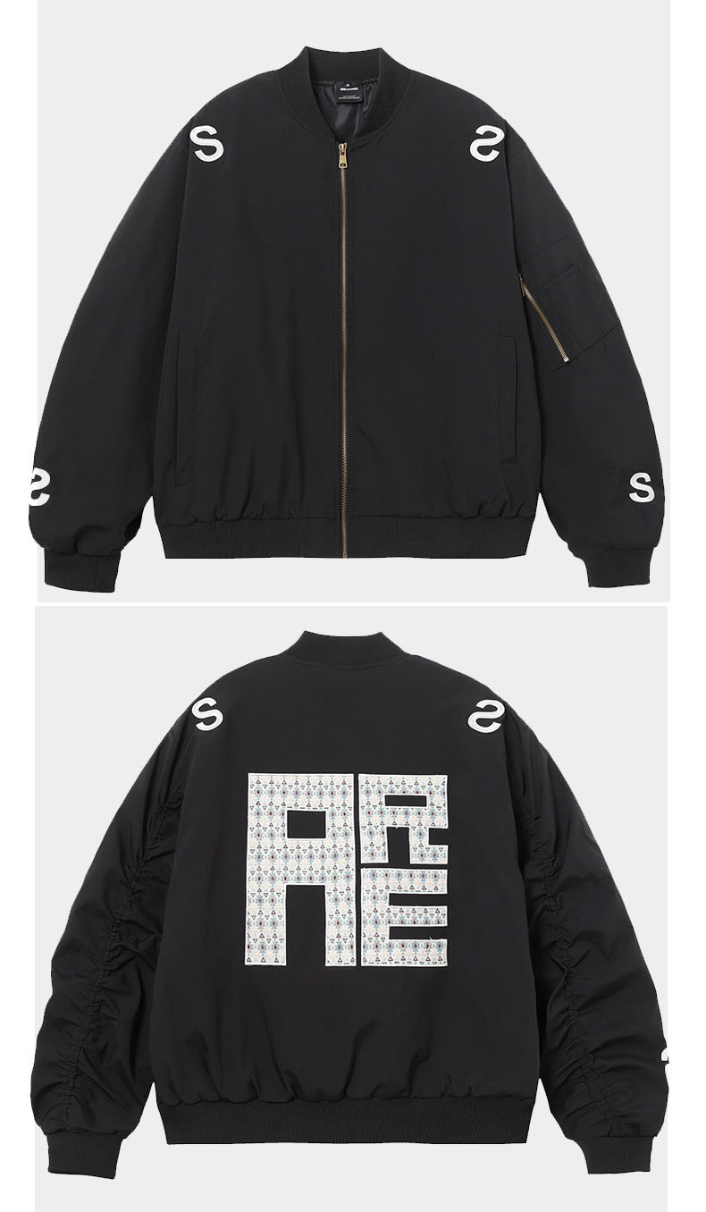 男女兼用文字刺繍中綿スタジャン