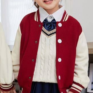 スタジャン 赤キッズ用スポーティライン入り