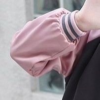 女の子用ピンク配色スタジャン キッズジュニア春秋長袖