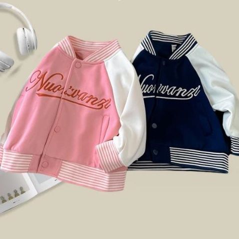 韓国風キッズスタジャン ピンクとブルー