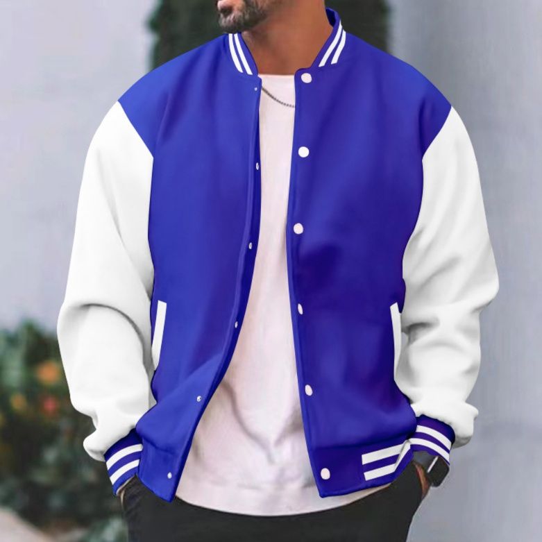 スタジャン 鮮やかな配色が映える本格派青スタジアムジャンパー