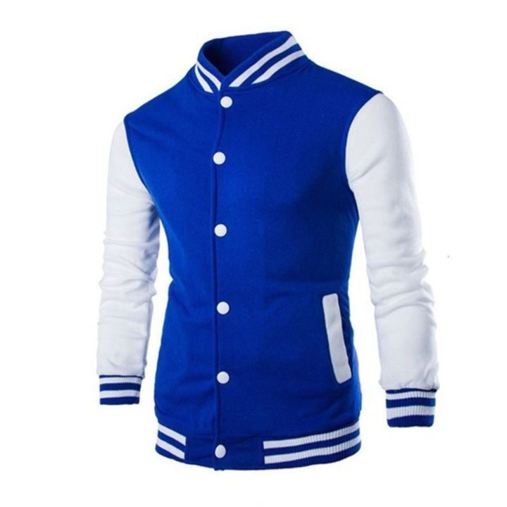 スタジャン 鮮やかな配色が映える本格派青スタジアムジャンパー