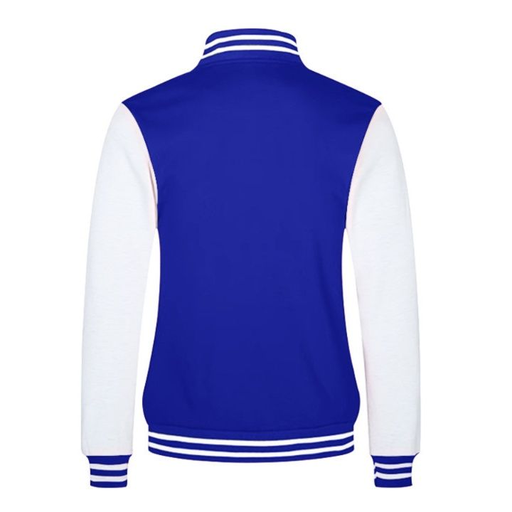 スタジャン 鮮やかな配色が映える本格派青スタジアムジャンパー