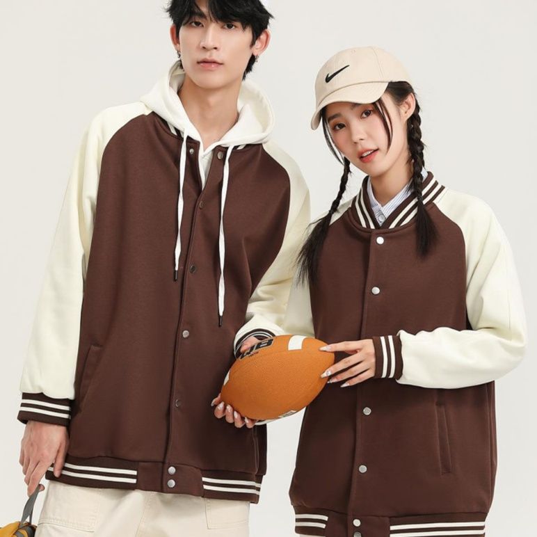 スタジャン カレッジスタイル 茶色スタジアムジャンパー