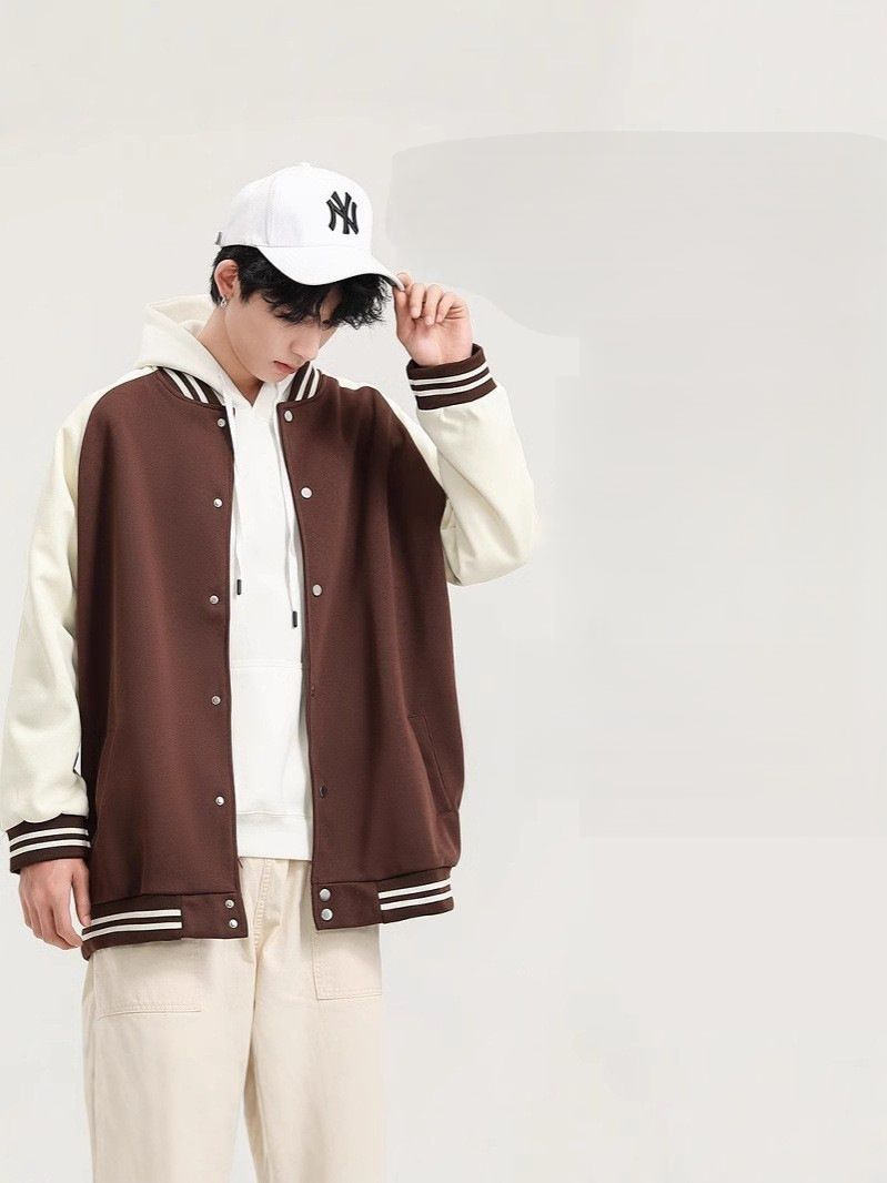 スタジャン 袖切替配色スタジアムジャンパー